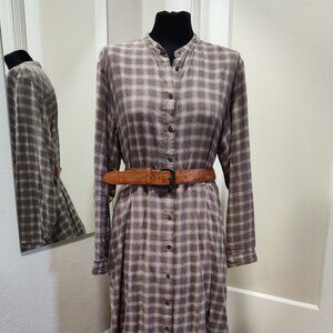 Uniqlo Soft Flannel Long-Sleeve Flare Dress